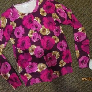 CHARTER CLUB SWEATER  SIZE MEDIUM  FLORAL